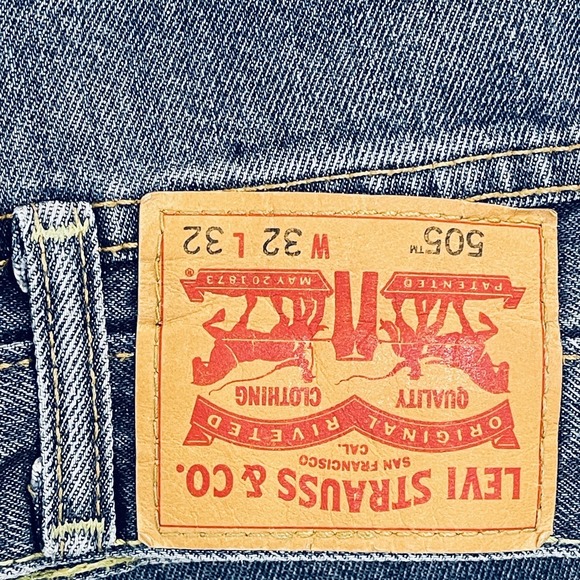 2 Pair Levis 505 Jeans Mens 32x32 Blue Medium Wash Regular Straight Leg Denim - Picture 3 of 9